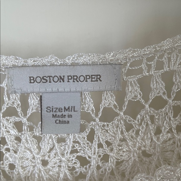 Boston Proper Cream Crochet Blouse - Picture 3 of 4